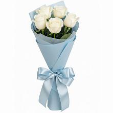 Букет 5 Белых роз Проуд в Орлово