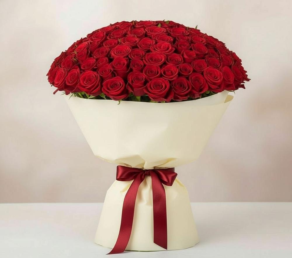 Букет 101 Красная роза Милано в Орлово
