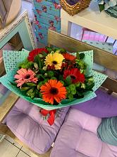 Букет цветов из:  Герберы, Хризантемы и Альстромерии #REPLACE_PRED# Орлово