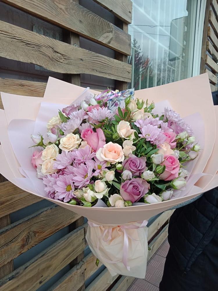 Букет цветов из: Розы и Хризантемы в Орлово