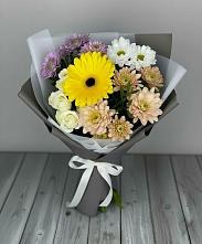 Букет цветов из:  Розы, Герберы и Хризантемы #REPLACE_PRED# Орлово