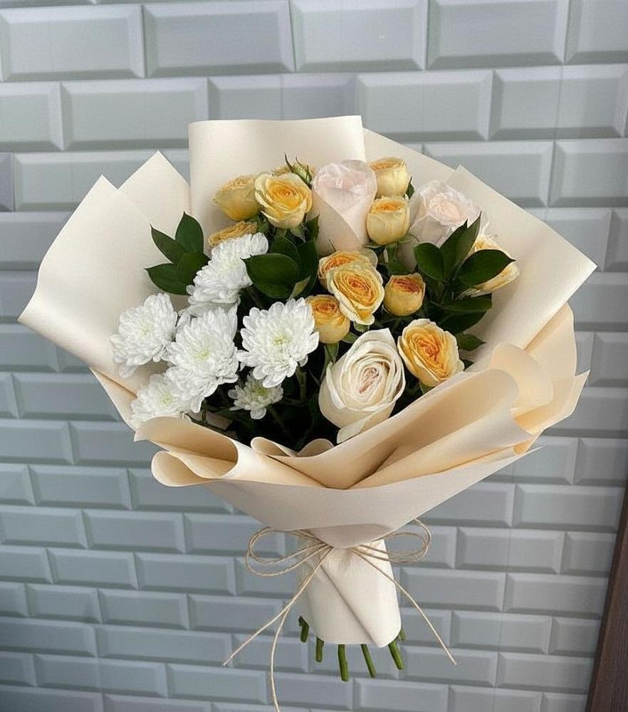 Букет цветов из: Розы и Хризантемы в Орлово