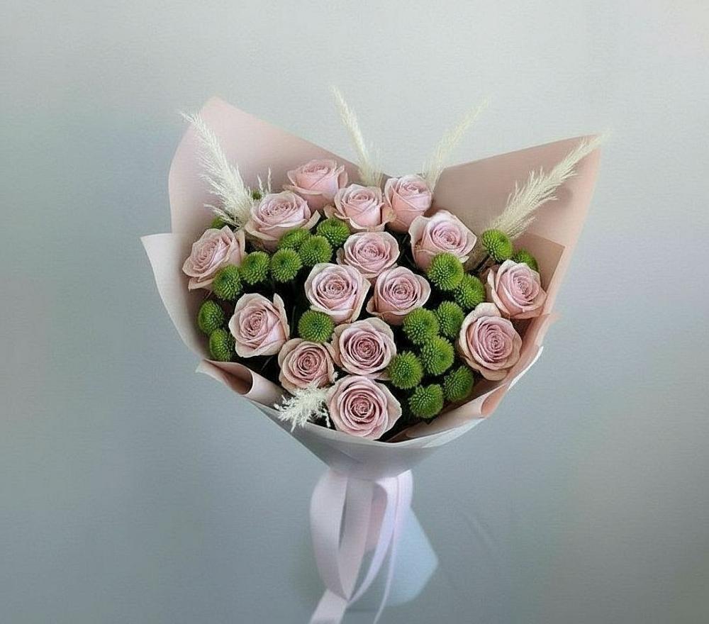 Букет цветов из: Розы и Хризантемы в Орлово