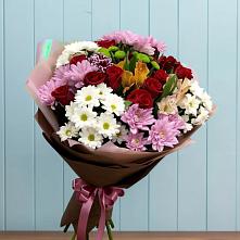 Букет цветов из:  Розы, Хризантемы и Альстромерии в Орлово