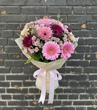 Букет цветов из:  Герберы и Хризантемы в Орлово