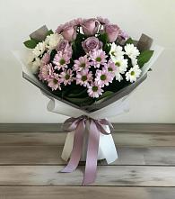 Букет цветов из:  Хризантемы и Розы в Орлово