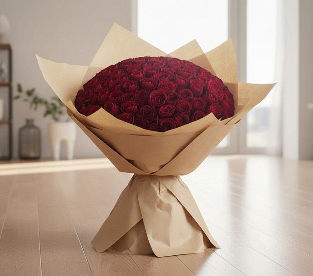 Букет 101 Красная роза в Орлово
