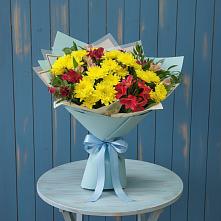 Букет цветов из:  Альстромерии и Хризантемы в Орлово